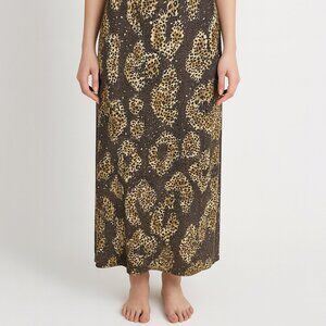 TotoNko Maxi Skirt Size 6 Animal Print Cheetah Vintage Leopard 90s Y2K 80s Long